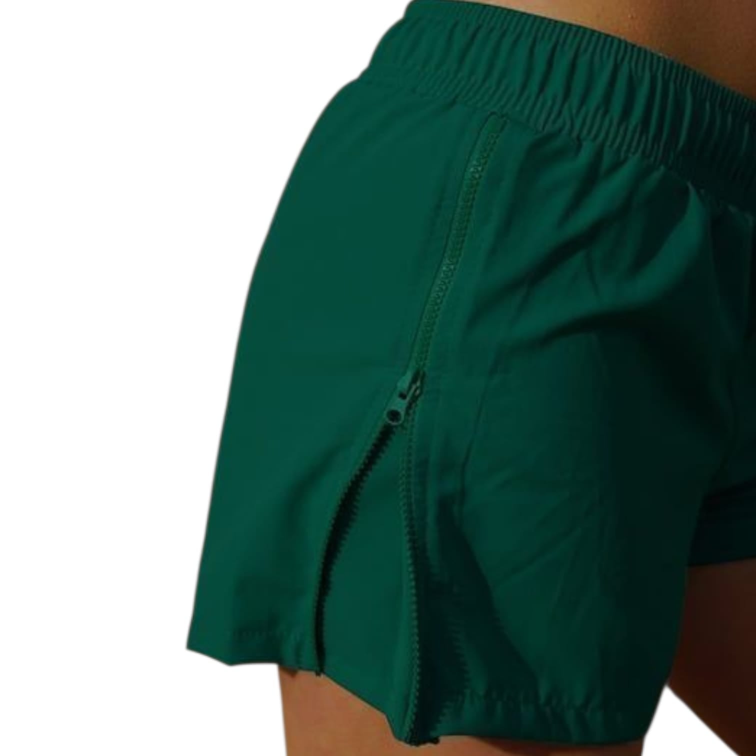 Women Swim-Shorts with Zipper