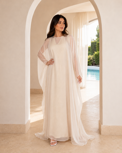 Shimmer kaftan pink