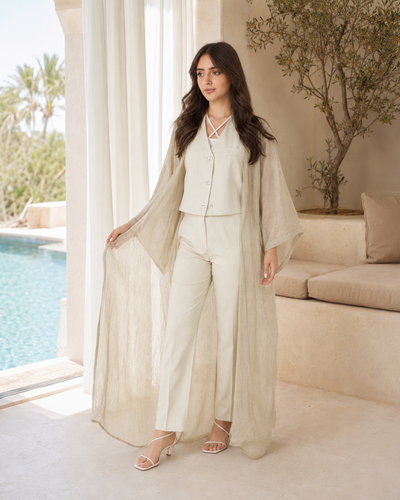Set of 3 mesh beige