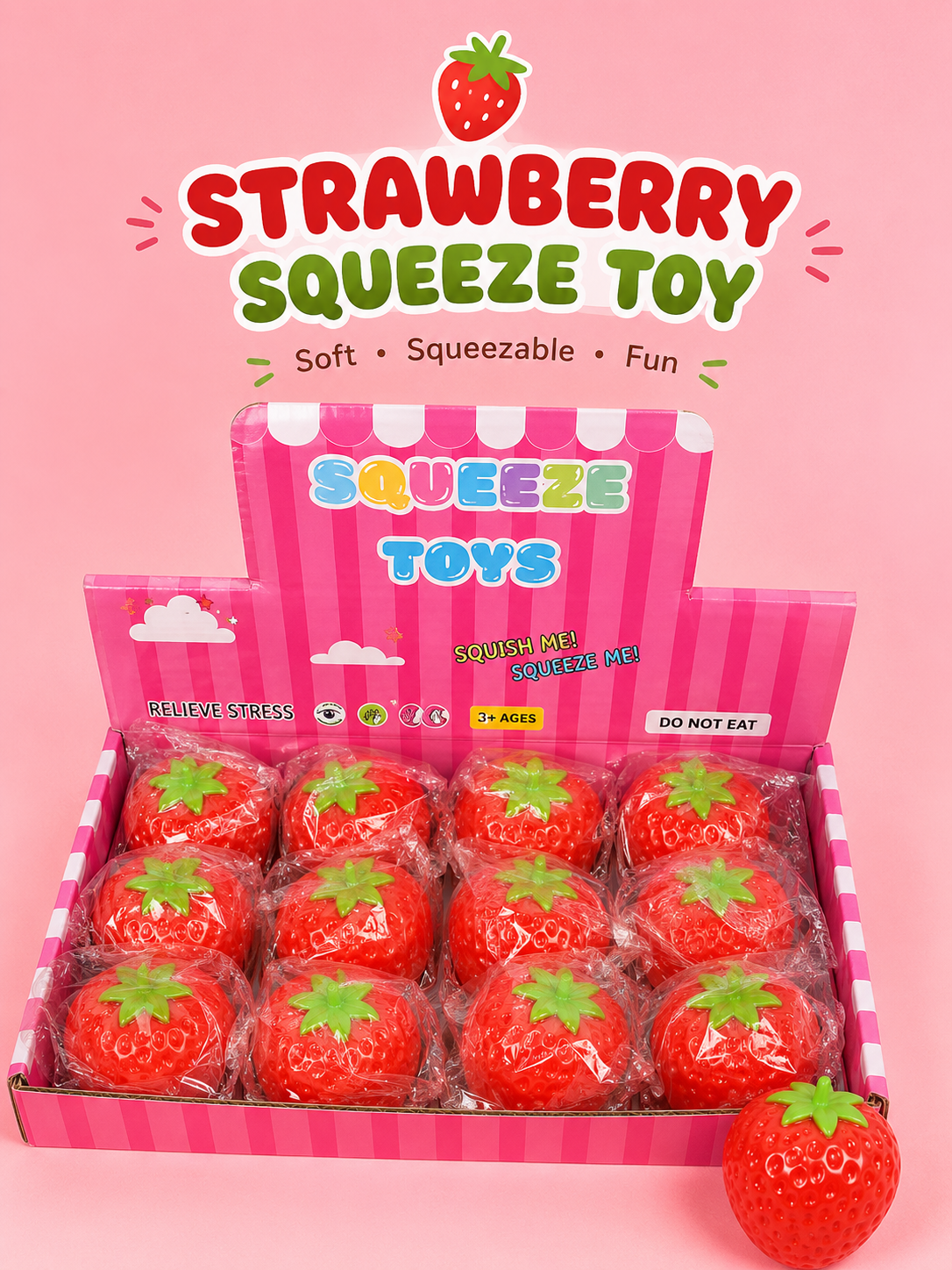 Strawberry Squeeze Toy